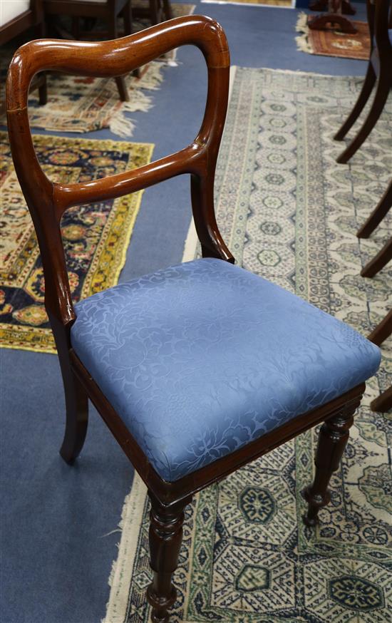 A set of ten Victorian mahogany dining chairs, including two carvers